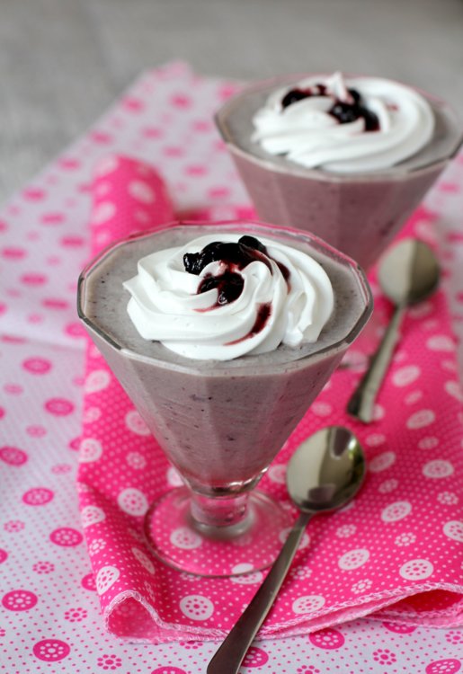 Blueberry Mousse, How to make mousse recipe eggless that is easy