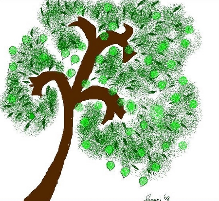 Sketch of mango tree by Gauri Gharpure