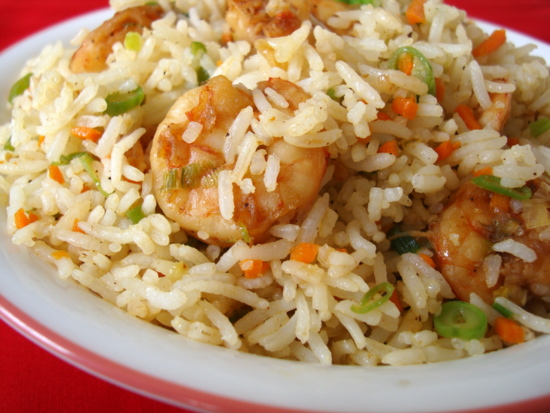 Prawn Fried Rice - Indian food recipes - Food and cooking blog