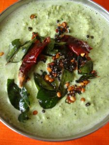 Pudina Kobbari Pachadi for Idli, Dosa and Vada