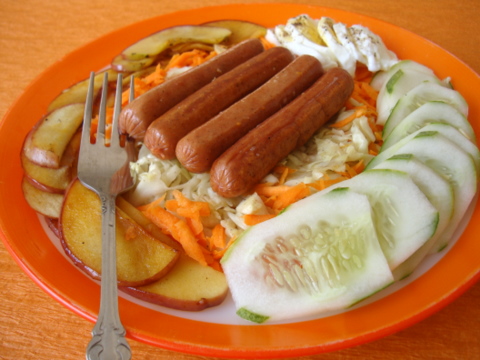 Breakfast Chicken Sausage Platter Recipe