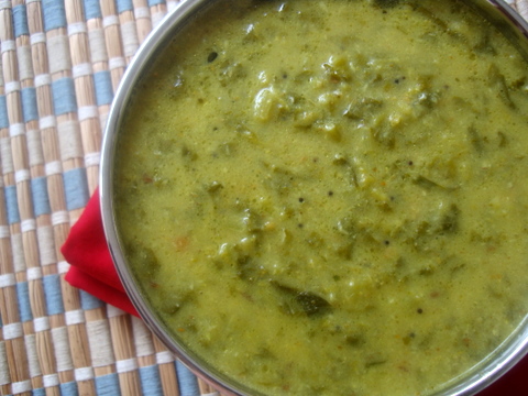 Perugu Thotakura Amaranth leaves in yogurt sauce Chauli Sabji - 61