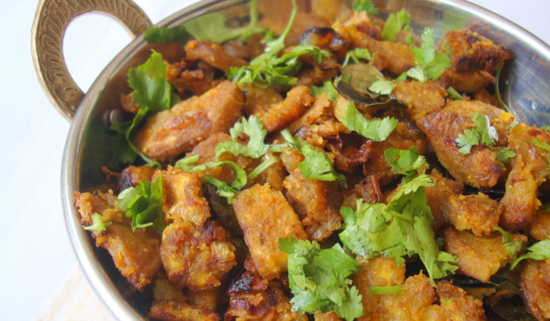 Aratikaya Vepudu-Raw Plantain Recipe-Indian Vegetarian Fry 