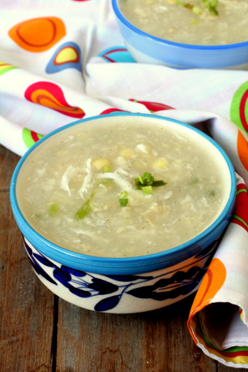 Hearty Chinese chicken and sweet corn soup recipe