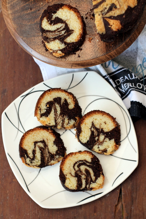 Chocolate & almond marbled bundt cake recipe