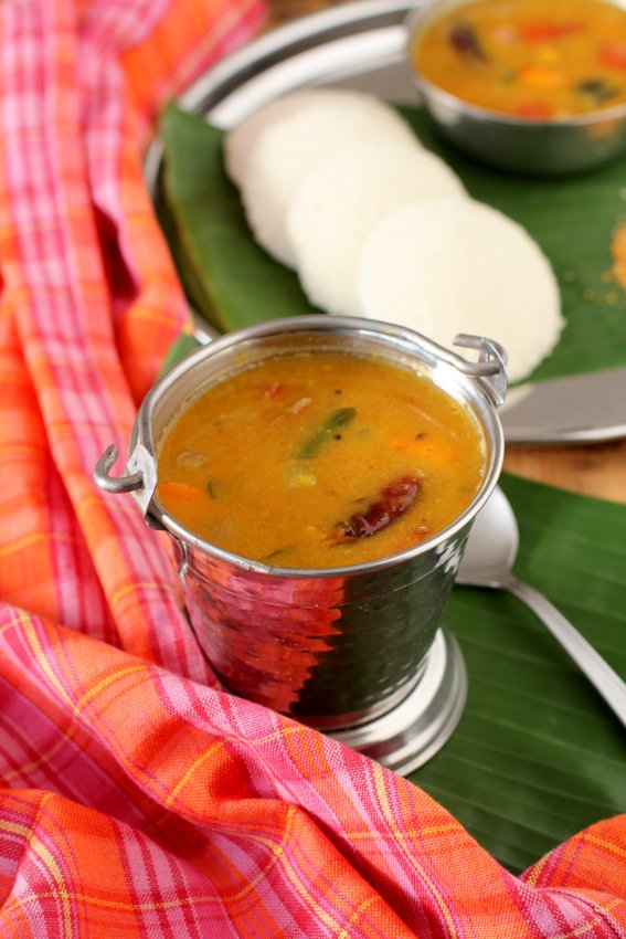 Tiffin Sambar for Idli, Dosa, and Pongal