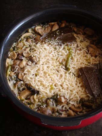 how to make mushroom pulao